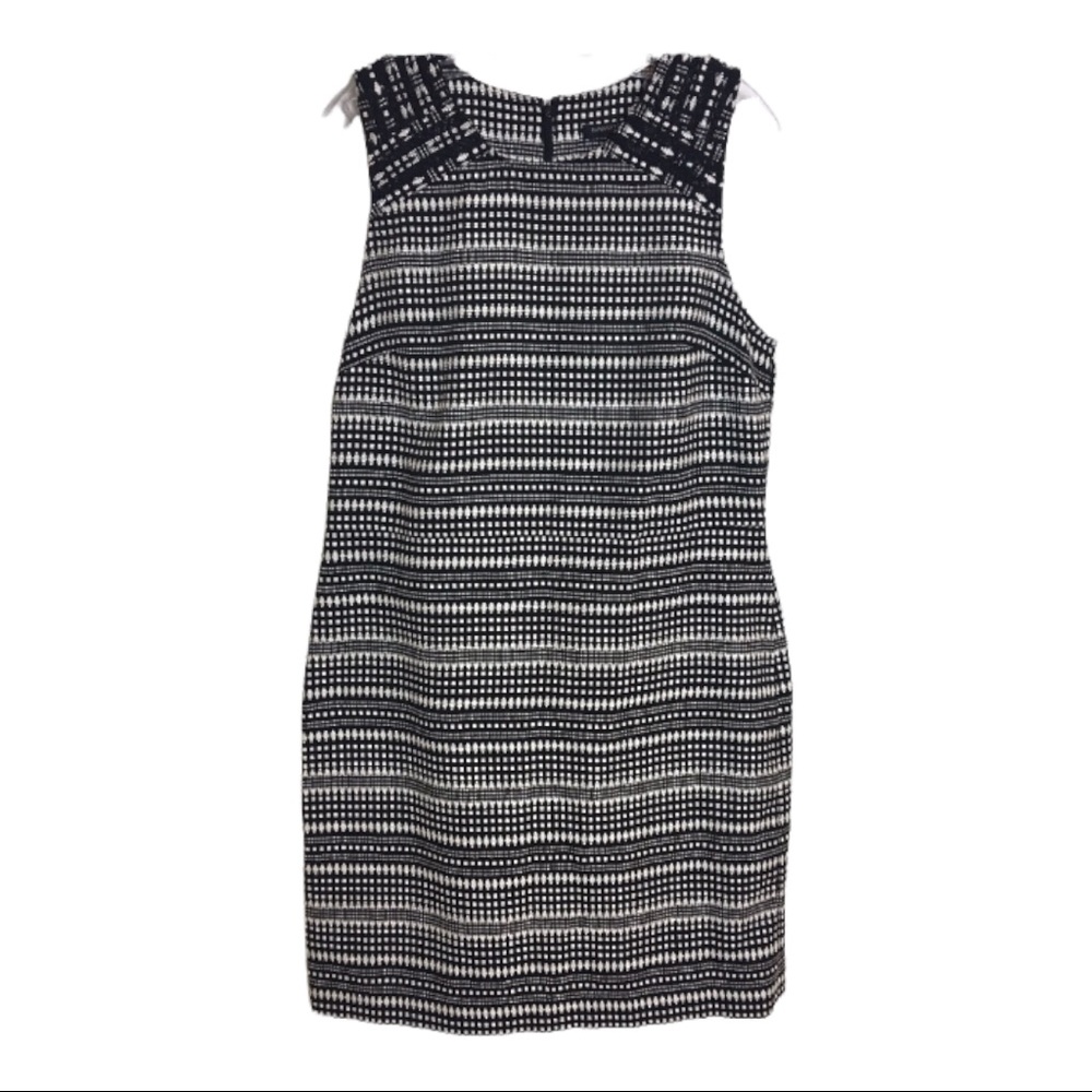 ❤️ Banana Republic sheath dress black white sz 14